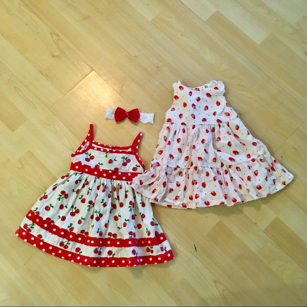Set of 2 vintage inspired baby dresses (12 month)